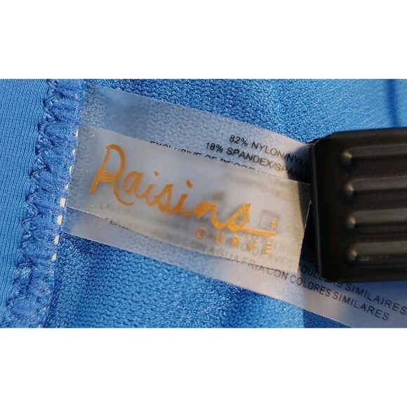 Raisins Curve Blue Tankini Two Piece Swimsuit Beach Bright Tropical Sz 24W 22W - Picture 10 of 14